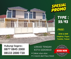 Dijual Rumah Dekat Alun-Alun Sidoarjo