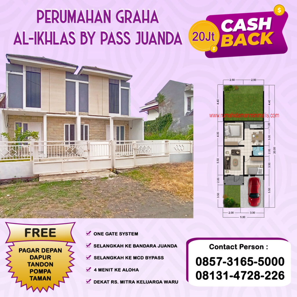 INVESTASI PROPERTI, RUMAH MINIMALIS MURAH SURABAYA TIMUR